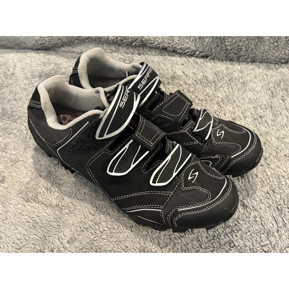 Serfas Mens TCP Cycling Shoes Size 41 Euro 9 Us Black White Stiffness 7